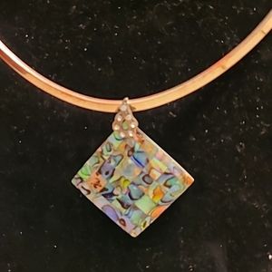 Multicolored Triangle Pendant